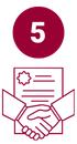 5+Vertrag Handshake Icon